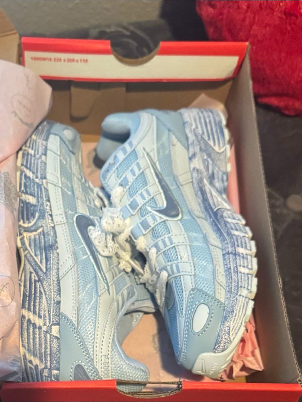 Women P-6000 Light Blue Athletic Sneakers